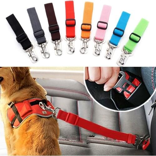 Pet Seat Belts Adjustable Durable Nylon Pet Dog Cat Vehicle Seat-belt Automobile Safety Belt Leash for Small Medium Large Dogs