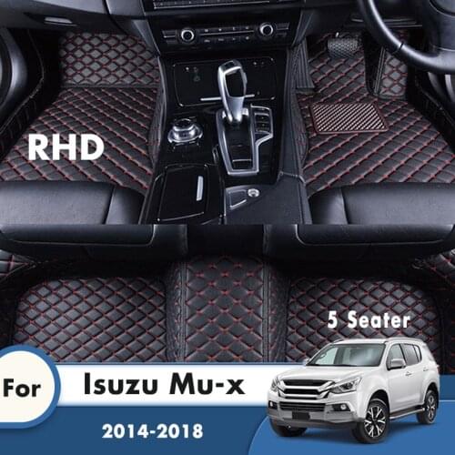 RHD Carpets For Isuzu Mu-x Mux 2018 2017 2016 2015 2014 5 seats Car Floor Mats Foot Pads Automobile Auto Accessories Interior