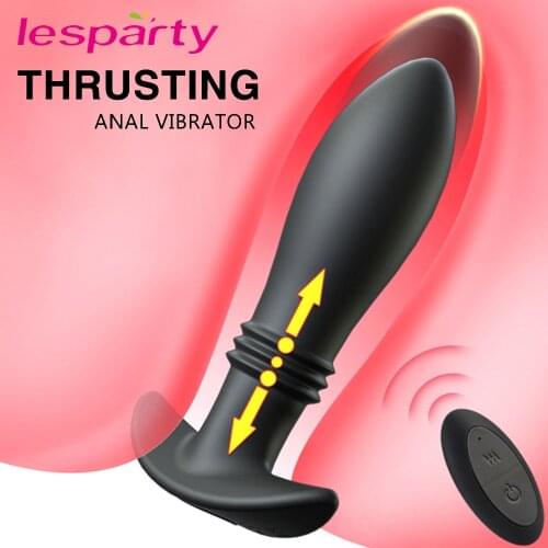 Thrusting Dildo Vibrator Butt Plug Anal Vibrator Wireless Remote Control Male Prostate Massager Anus Toys For Adults Vibrators