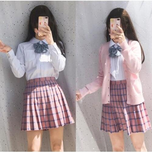 Jk School Uniforms Cute Girls Cardigans Sweater Tops Japanese High School Students Uniform Sweaters Long Sleeve Xxl