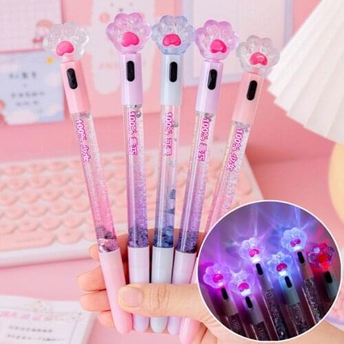 Luminous Simple Girl Heart Vibrato Net Red Gel Pen Cute Multi-color Ins Style Magic Wand Student Creative Gel Pen Exquisite Gift