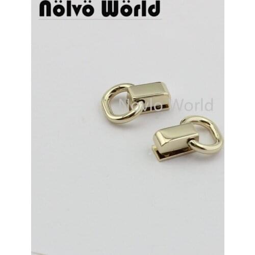 4 pieces test, light gold metal side clip hardware handbag purse hanger connector accessories