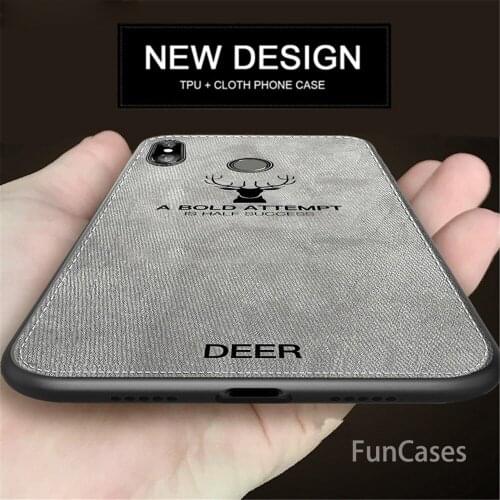 Cloth Deer Phone Cases For Xiaomi Pocophone F1 Mi 8 A2 Lite A1 5X On Redmi Note 4X 5A 6A 5 6 7 Pro S2 Soft Edge Protection Cover