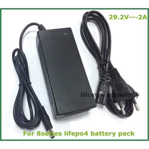 24V charger 29.2V 2A charger 29.2V LiFePO4 Battery Charger For 8S 24V LiFePO4 Battery Pack Free shipping