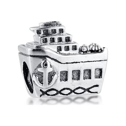 CKK Fit Original Pandora Bracelet 925 Sterling Silver All Aboard Cruise Ship Beads Charms Women DIY Jewelry Making kralen