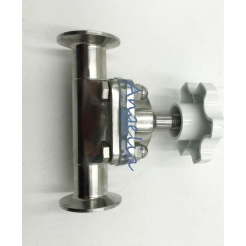 1-1/4 Pipe OD 32mm Sanitary Stainless Steel 316L Tri-Clamp OD 50.5mm Diaphragm Valve Silicone