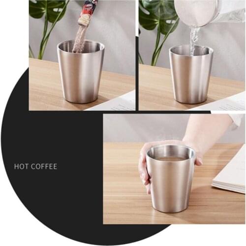 1PC Double Wall Stainless Steel Cups Portable Multi-Styles Cold Drink Glass Beer Wine Cups Home Kitchen Bar Drinkware Accessorie