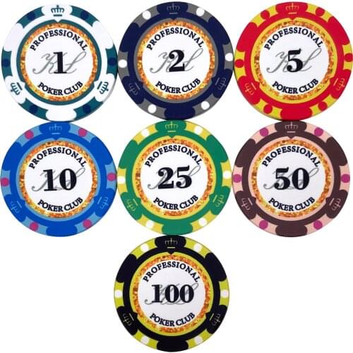 10Pcs/Lot Casino Ceramic Texas Poker Chips Coin Set Professional Customizable Dropshipping