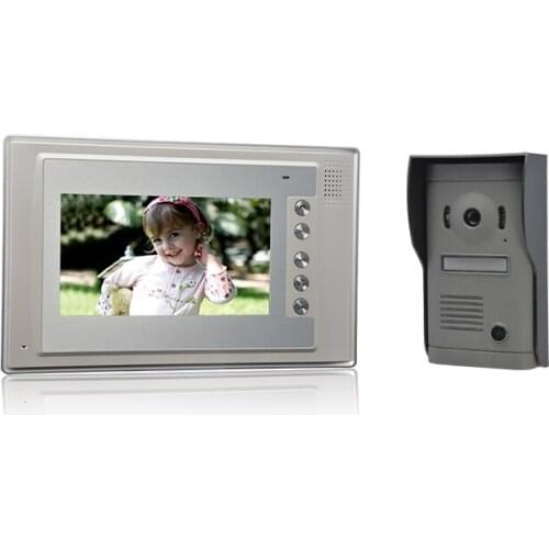 7 Inch LCD Display 600TVL Wired Intercom Metal Case Video Door Phone