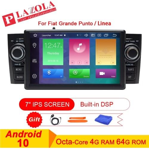 Autoradio DSP 1Din Android 10 Car Stereo Radio PLAYER For FIAT Grande Punto 2005-2009 Linea GPS Navigation Multimedia CarPlay