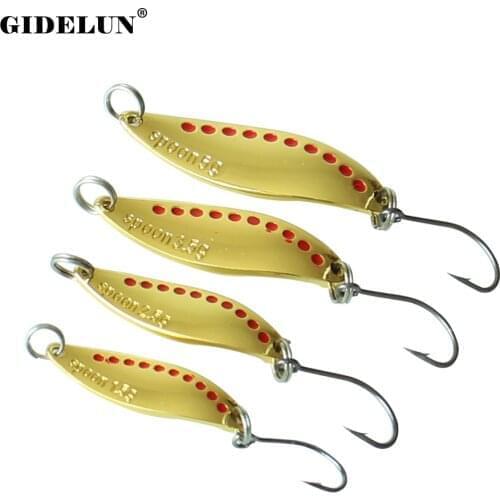 Free shipping 10pcs 1.5g/2.5g/3.5g/5g trout lure metal bait artificial spoon lure