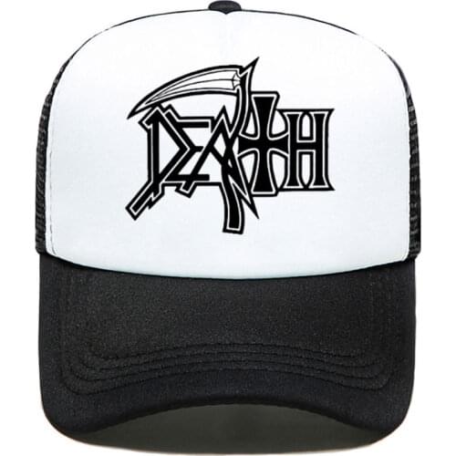 DEATH Hoodies ROCK BAND HEAVY METAL Baseball Cap Women Men Unisex 2020 Summer Parent-child Hats Mesh Visor Outdoor Sun Hat