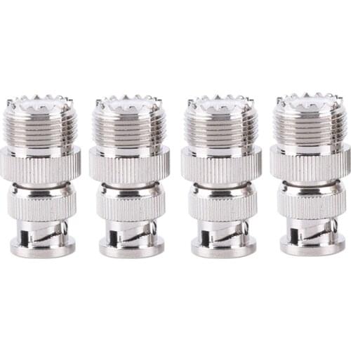 BNC Male Plug To SO239 UHF PL-259 Jack RF Female Coaxial Adapter Cable Connector