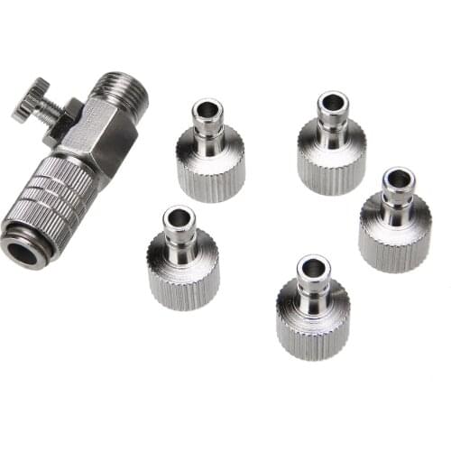 1 Set Alloy Metal Airbrush Quick Release Coupling Disconnect Adapter 1/8" Plug Fitting Connector HS941 With Male/Female Fitting