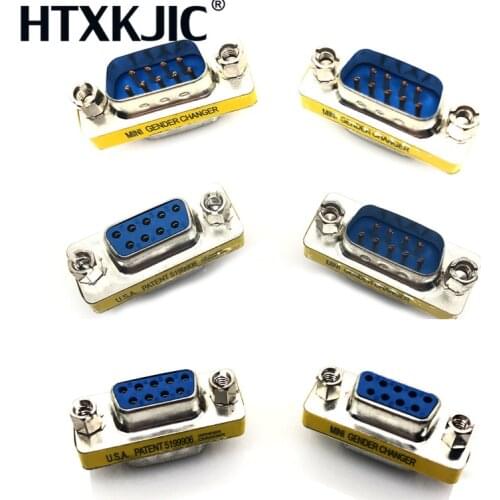 DB9 9Pin/ Female To Female/ Female to Male/ Male to Male/ Mini Gender Changer Adapter RS232 Serial Connector