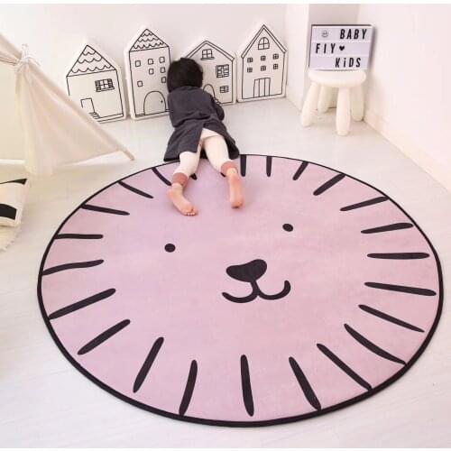 Slow Rebound Round Plush Floor Mat Childrens Room Tent Floor Mat Home Decoration Mat Childrens Play Carpet Room Rugs Tapis
