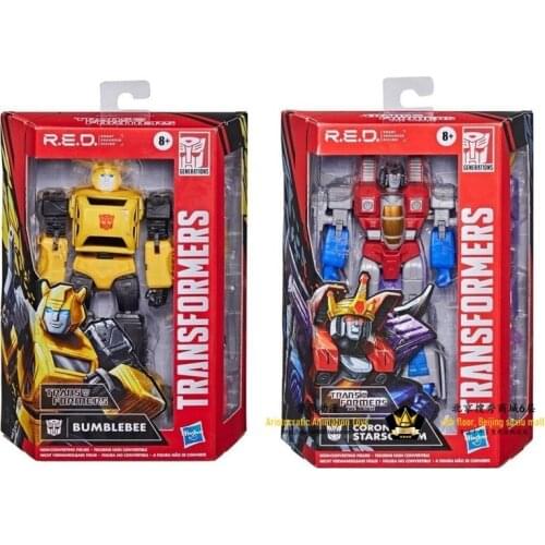 Hasbro Transformers R.E.D G1 BUMBLEBEE STARSCREAM 18cm Action Figure Model Toys Figures for Children Kids