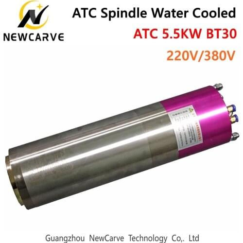 ATC Spindle Motor 5.5KW BT30 220V 380V CNC Automatic Tool Changer Water Cooled Spindle Motor from China NEWCARVE