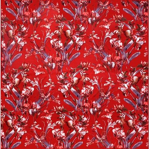 Red Silk Scarf Womens Hijab Luxury Brand Floral Designer Twill Square Scarves Fashion Wrap Large Shawls&Stoles 130*130cm New