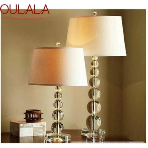 OULALA Creative Table Lamp Contemporary LED Crystal Gourd Shade Desk Light Decorative for Home Bedroom