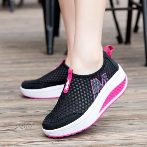 Summer Chunky Sneaker Mesh Ladies Fitness Training Sports Shake Walking Shoes Women Loafers Platform Casual Shoes Tenis Feminino