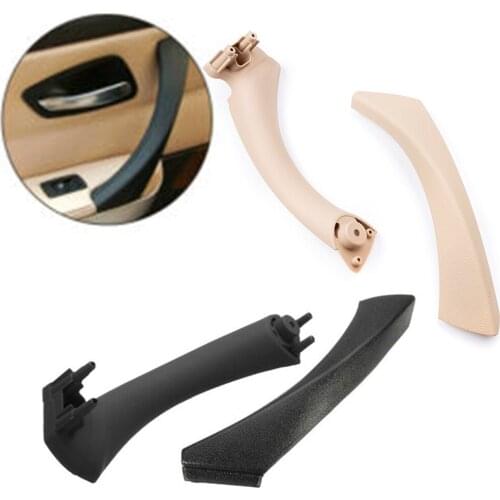Left Side Car Door Panel Handle Pull Trim Cover Set Inner & Outer For BMW 3Series E90 E91 328i Sedan Wagon ABS Plastic