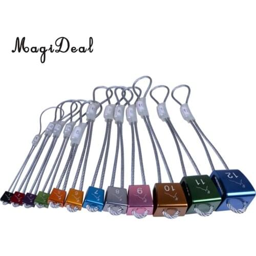 MagiDeal 12Pcs Aluminum Alloy Fixed Rocky Poin Frock Mountaineering Rock Climbing Equipment Piton Abseiling Plugs