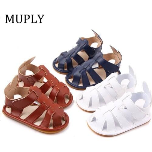 New PU Baby sandal For Newborn Baby Girls First Walkers Shoes Summer Infant Toddler rubber Bottom Anti-slip Kid Shoes