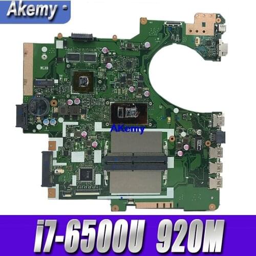 P553UJ Laptop Motherboard For Asus PRO553U PRO553UJ P553U P2540U P2540UQ P2540UV motherboard test Ok i7-6500U GT920M/2GB-GPU