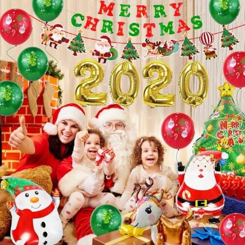 Huiran Christmas Decoration for Home 2020 Navidad 2021 New Year Decor Christmas Party Tableware Merry Christmas Banner Glasses