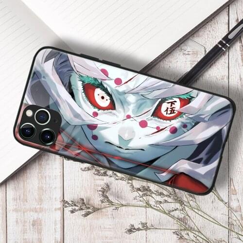 Rui Kimetsu No Yaiba Anime Soft TPU Glass Phone Case for IPhone SE 6s 7 8 Plus X Xr Xs 11 12 Mini Pro Max Samsung