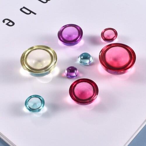 Crystal Epoxy Resin Mold Half Ball Beads Oblate Cabochon Pendant Silicone Mould DIY Crafts Jewelry Casting Tool W0YA
