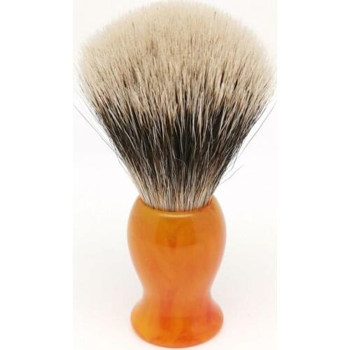 TEYO Shaving Brush of Two Band Silvertip Finest Badger Hair for Shave Cream