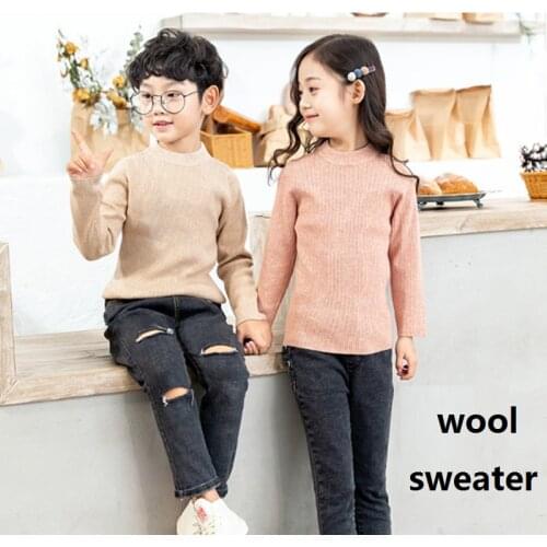 Wool sweater warm jumper 2020 boys girls winter clothes kids christmas winter outfit couple gift vogue xmas shirts pullover boy