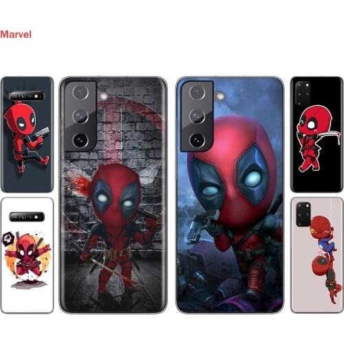 Silicone Cover Deadpool Marvel Cartoon For Samsung Galaxy S21 S20 FE Ultra S10 S10E Lite S9 S8 S7 S6 Plus Phone Case