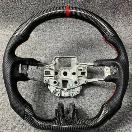 Sports Steering Wheel 100% Carbon Fiber Steering Wheel Fit For Ford Mustang EcoBoost 18-20Styles