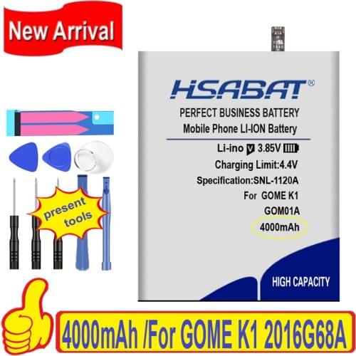 Top Brand 100% New 4000mAh GM01A Battery for GOME K1 2016G68A Batteries + free gfit