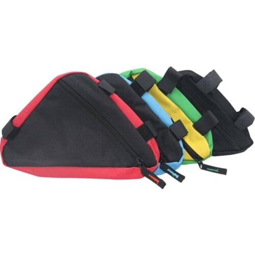 Bicycle motorcycle triangle bag Outdoor cycling storage bag Oxford cloth storage bag Car beam backpack 1 Pcs
