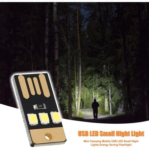 Ultra-Thin Mobile USB LED Ambient Energy Saving Flashlight 0.2W LED Camping Light Mini Energy Mobile Power Resource