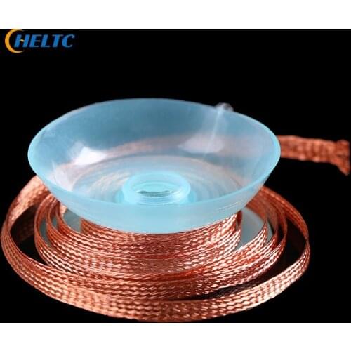 1PCS 3mm Tin-free Wire Tin-absorbing Wire Bare Copper Braided Ornamental Potted Nylon New