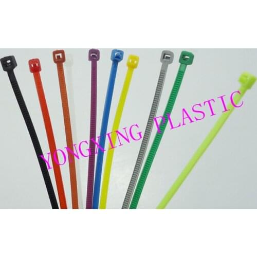 100pcs/lot 2015 new 100pcs 12 color 4"(18lbs) 2x100mm Network Nylon Plastic Cable Wire Zip Tie Cord Strap