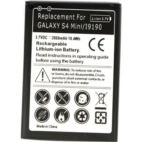 1x 2800mAh B500BE B500AE Replacement Battery For Samsung Galaxy S4 mini I9190 I9192 I9195 I9198 Batteries