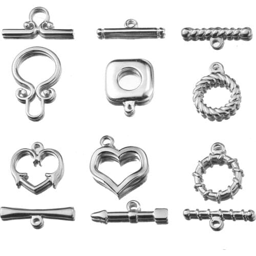 2set/lot High Quality Stainless Steel OT Clasps Love Connectors for DIY Bracelet Necklace Jewelry Findings Making Accessories