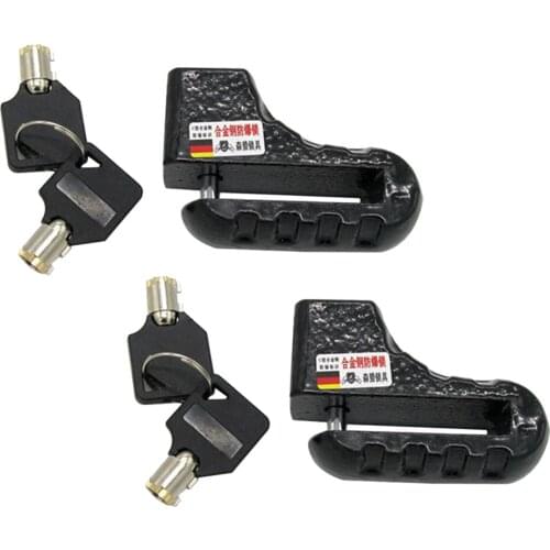 2x Universal Anti-Theft Security Lock Security Anti-Theft Lock For Motorcycle With 4 Keys