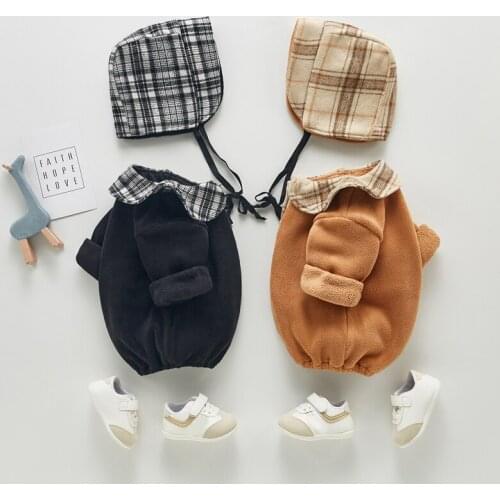 2020 Baby Boy Girl Clothes Onesies Winter Korean Newborn Overalls Kids Long-Sleeved Romper Bag Fart Clothes New YearS Costumes