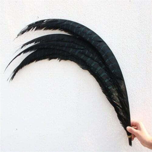 32-36inch/80-90CM 50pcs dyeing black Pheasant tail Feathers DIY Celebration Wedding Decoration Accessories Feathers For Crafts