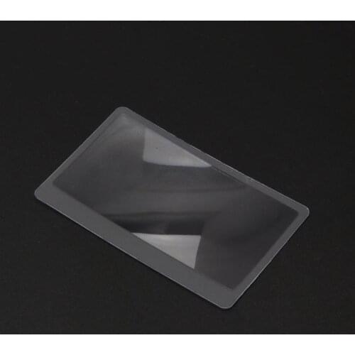 50Pcs 3X Pocket Wallet Credit Card Size Fresnel Lens Fire Starter and Magnifier