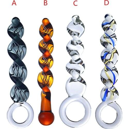 4 Size Threaded Transparent Crystal Glass Anal Plug Butt Plug G Spot Anal Dilatory Masturbation Massage Erotictoys For Couples