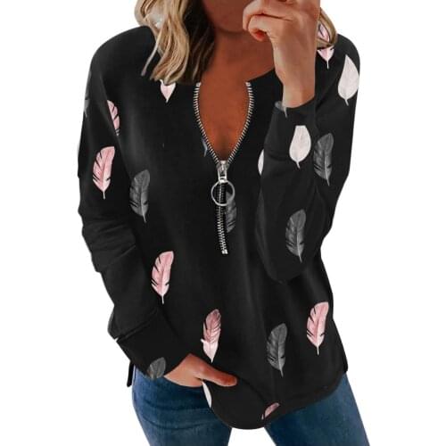 Long Sleeve Zipper Blouses Loose Fitting Thermal Tunic Tops Femme Tunic shirts Women 2021 Mujer Camisetas рубашка женская
