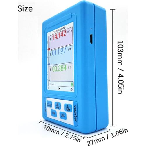 BR-9A Geiger Counting Electromagnetic Radiation Dosimeter Intelligent High Sensitivity Natural LED Electromotive Force Meter